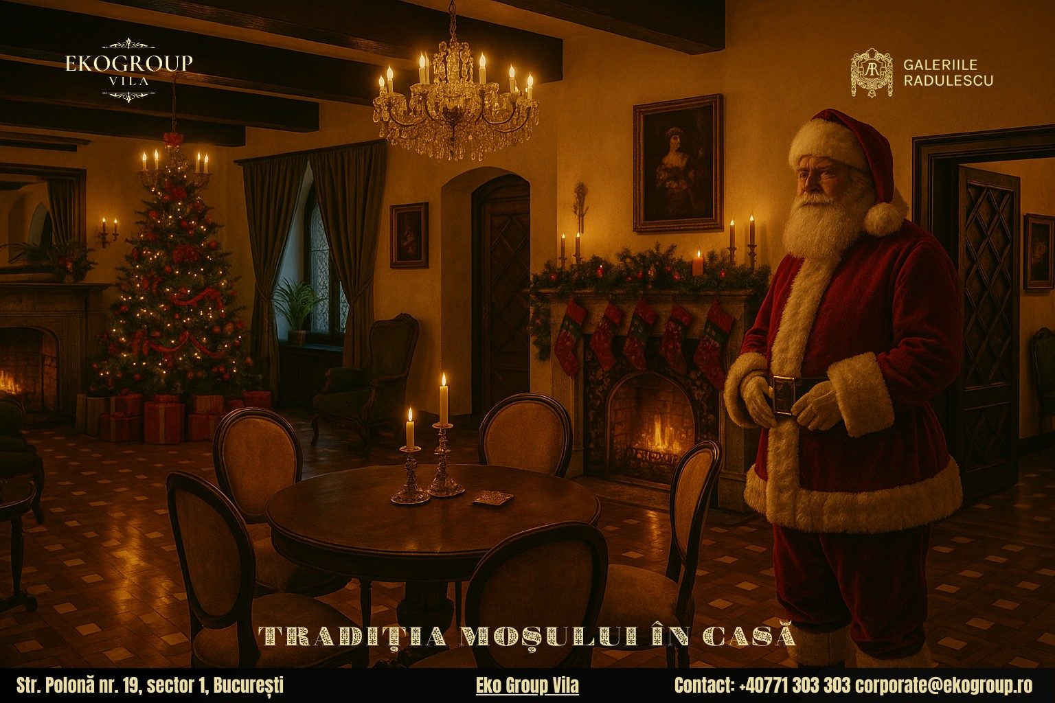 Moș Crăciun în anii ’30 la Eko Group Vila: o călătorie în nostalgia Crăciunului autentic